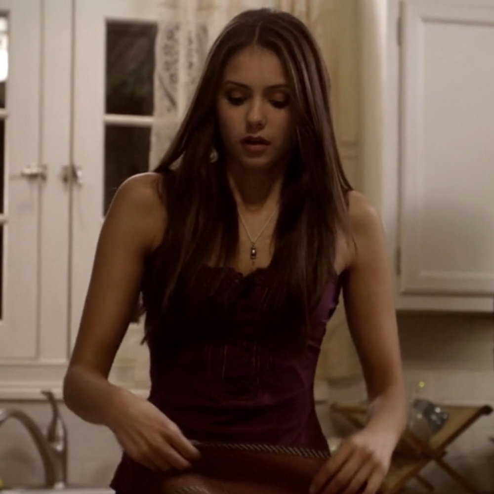 SOLD Hollister chochet tie back tank aso Elena Gilbert tvd